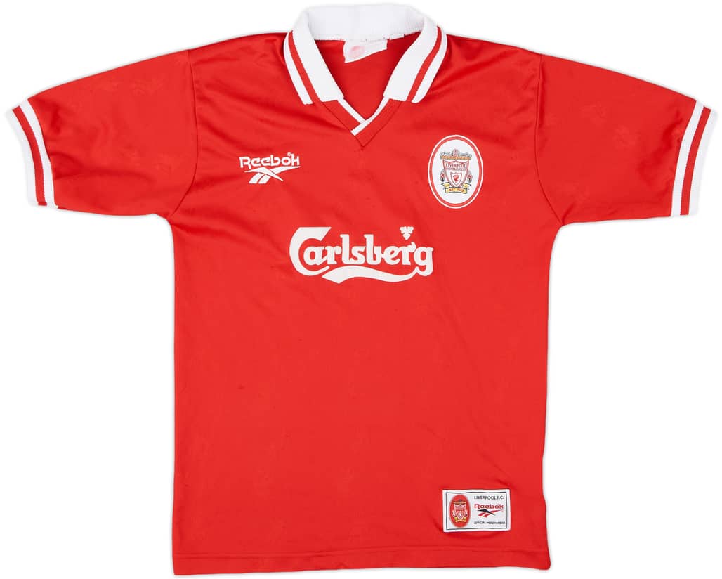 1996-98 Liverpool Home Shirt - 8/10 - (Y)
