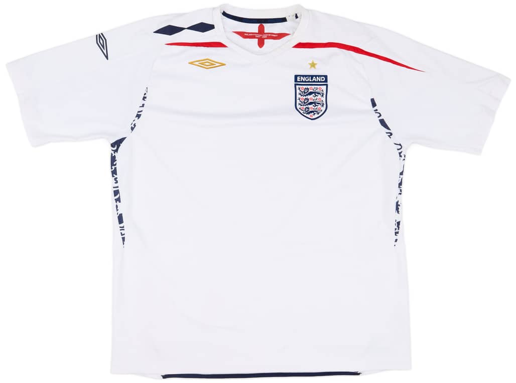 2007-09 England Home Shirt - 6/10 - (XXL)