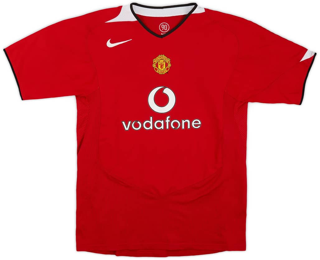 2004-06 Manchester United Home Shirt - 9/10 - (XL.Boys)