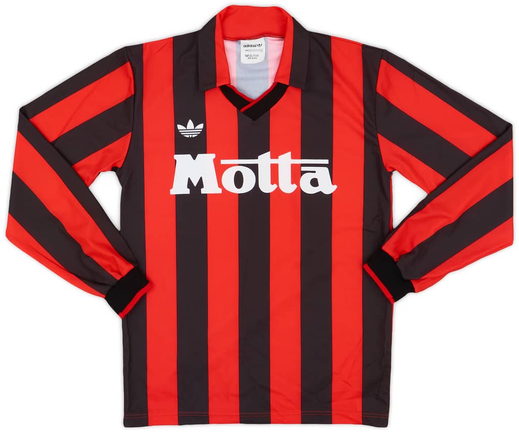 1992-93 AC Milan Home L/S Shirt - 9/10 - (S)