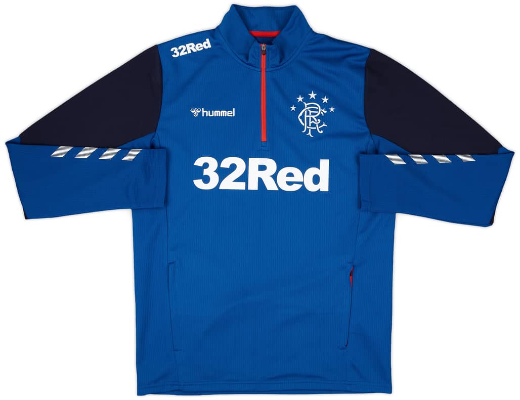 2019-20 Rangers Hummel 1/4 Zip Drill Top - 8/10 - (L)