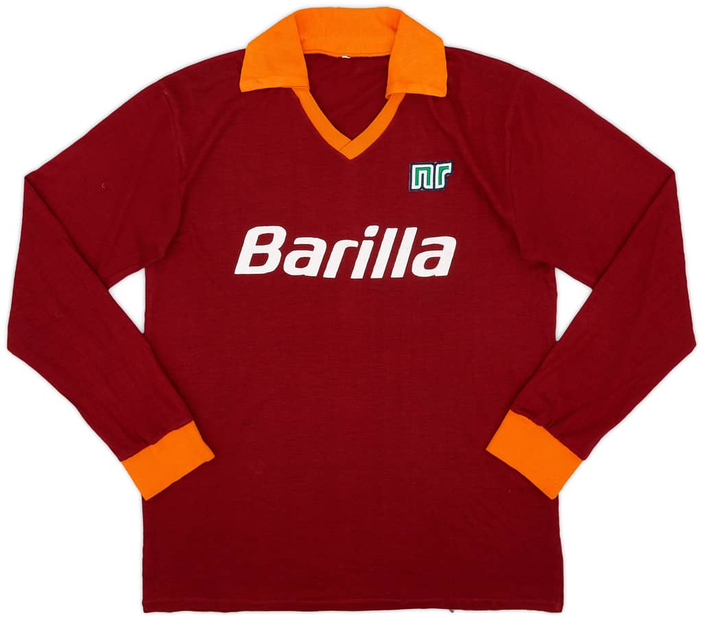 1987-90 Roma Home L/S Shirt - 8/10 - (M)