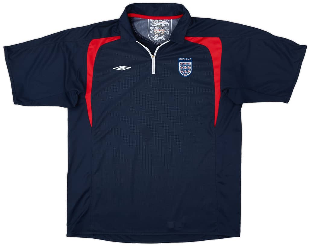 2005-06 England Umbro 1/4 Zip Training Shirt - 9/10 - (XXL)