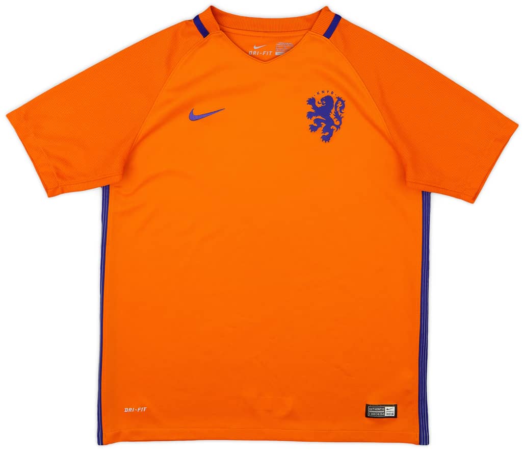 2016 Netherlands Home Shirt - 9/10 - (XL.Boys)