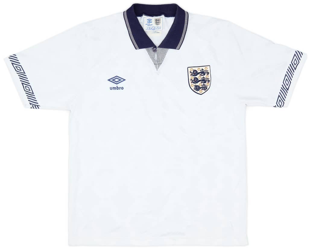 1990-92 England Home Shirt - 7/10 - (S)