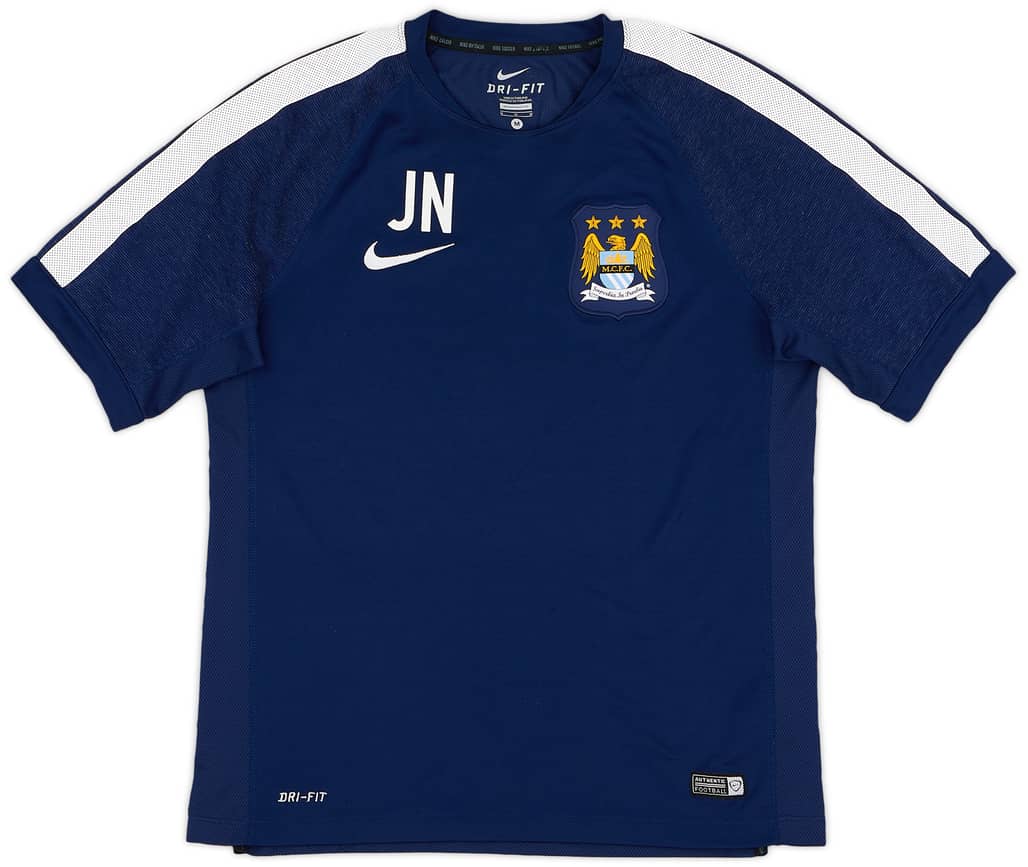 2014-15 Manchester City Nike Staff Issue Training Shirt 'JN' - 9/10 - (M)
