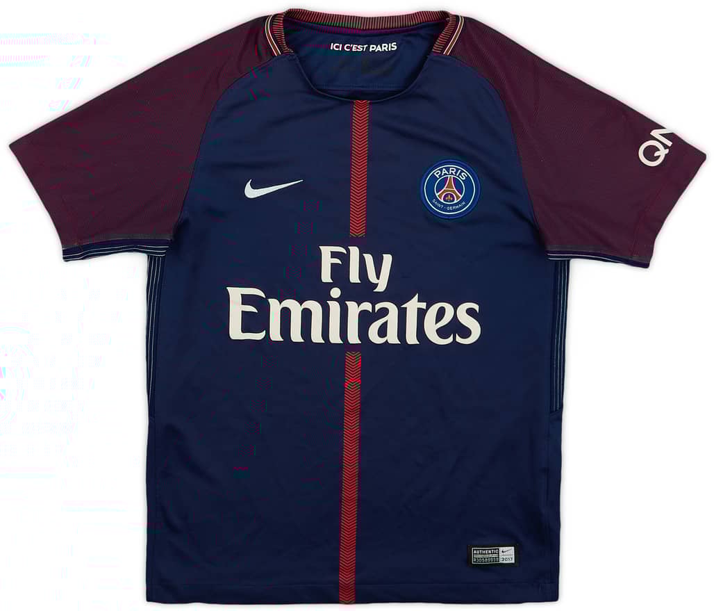 2017-18 Paris Saint-Germain Home Shirt - 8/10 - (M.Boys)