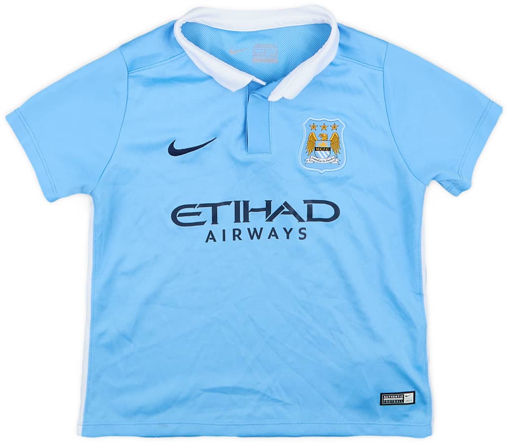 2015-16 Manchester City Home Shirt - 8/10 - (XS.Boys)