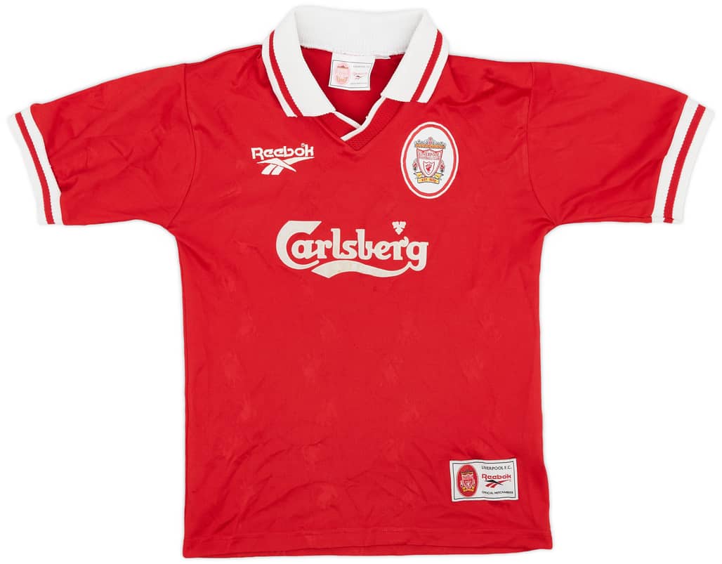 1996-98 Liverpool Home Shirt - 8/10 - (L.Boys)