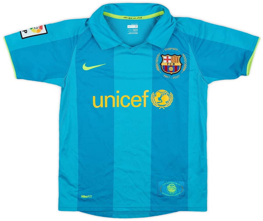 2007-09 Barcelona Away Shirt - 6/10 - (S.Boys)