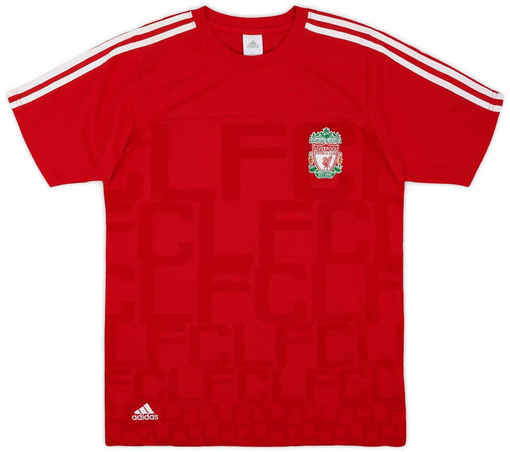 2008-09 Liverpool adidas Cotton Tee - 7/10 - (L)