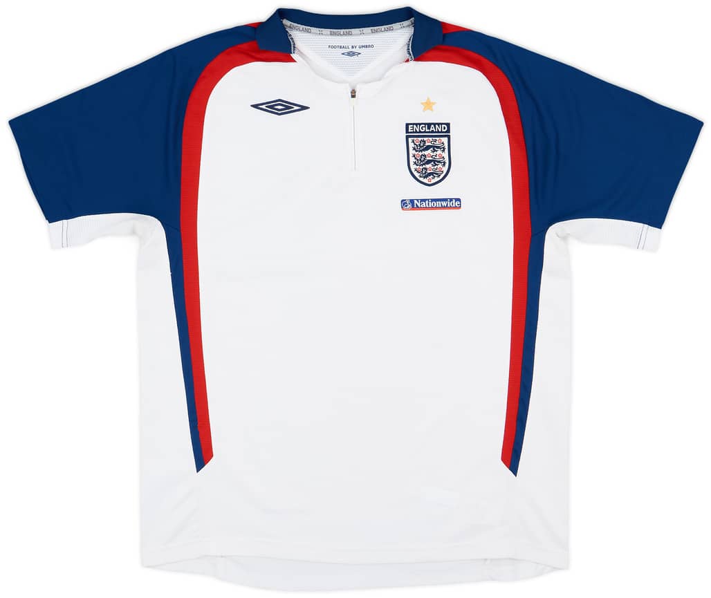 2004-05 England Umbro 1/4 Zip Polo Shirt - 7/10 - (L)