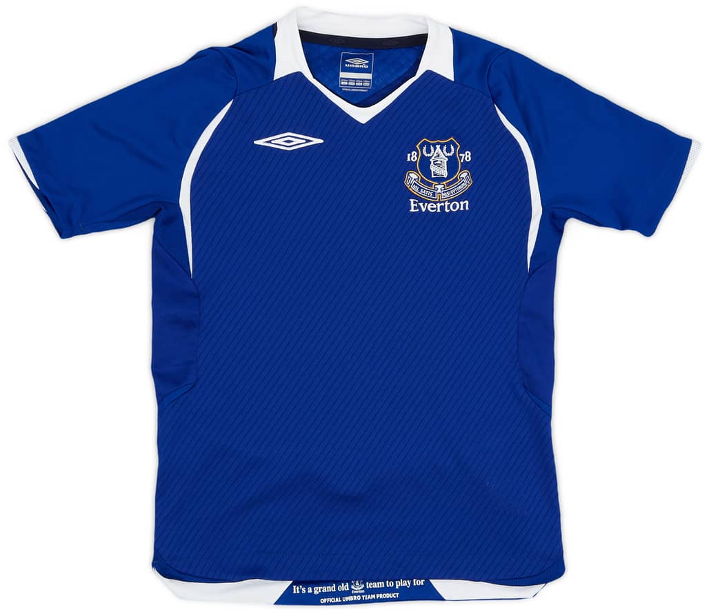 2008-09 Everton Home Shirt - 9/10 - (S.Boys)