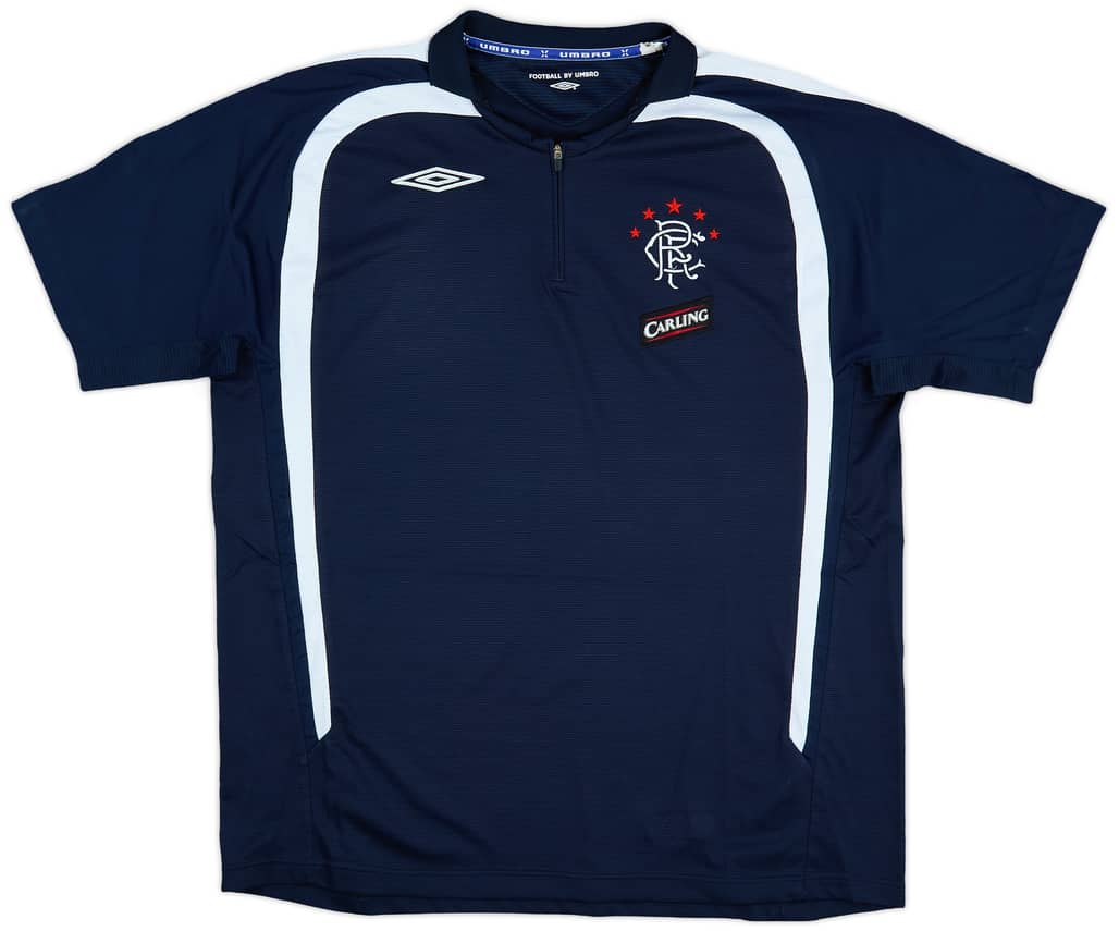 2006-07 Rangers Umbro 1/4 Zip Training Shirt - 9/10 - (L)