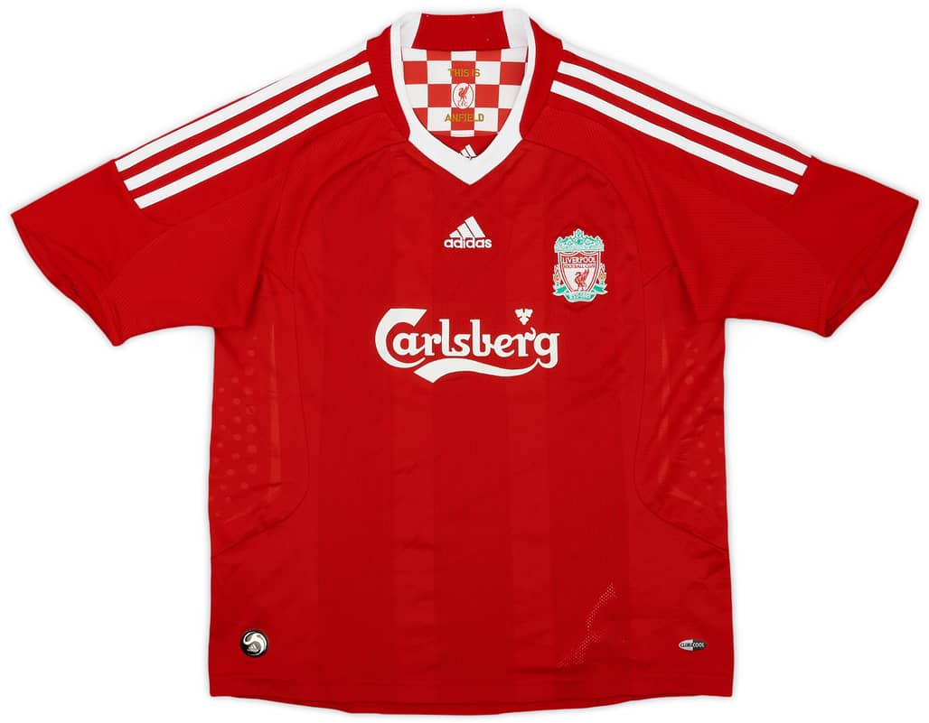 2008-10 Liverpool Home Shirt - 9/10 - (M.Boys)