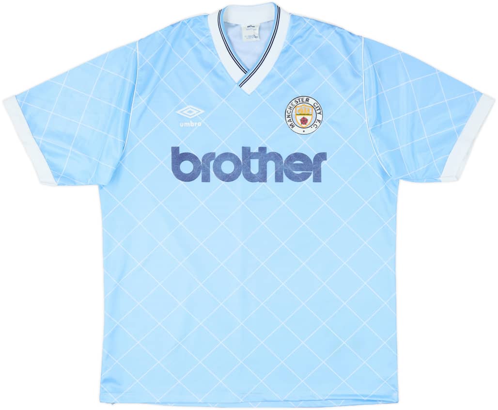 1987-89 Manchester City Home Shirt - 7/10 - (M)
