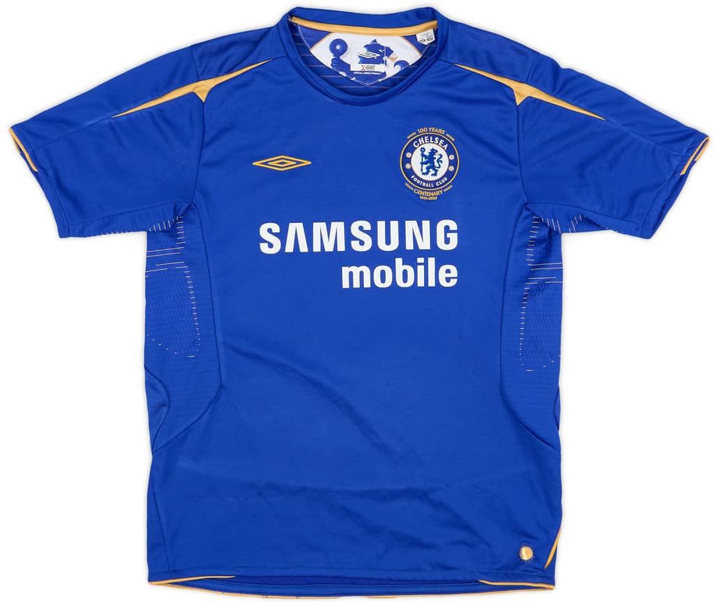 2005-06 Chelsea Centenary Home Shirt - 9/10 - (L.Boys)