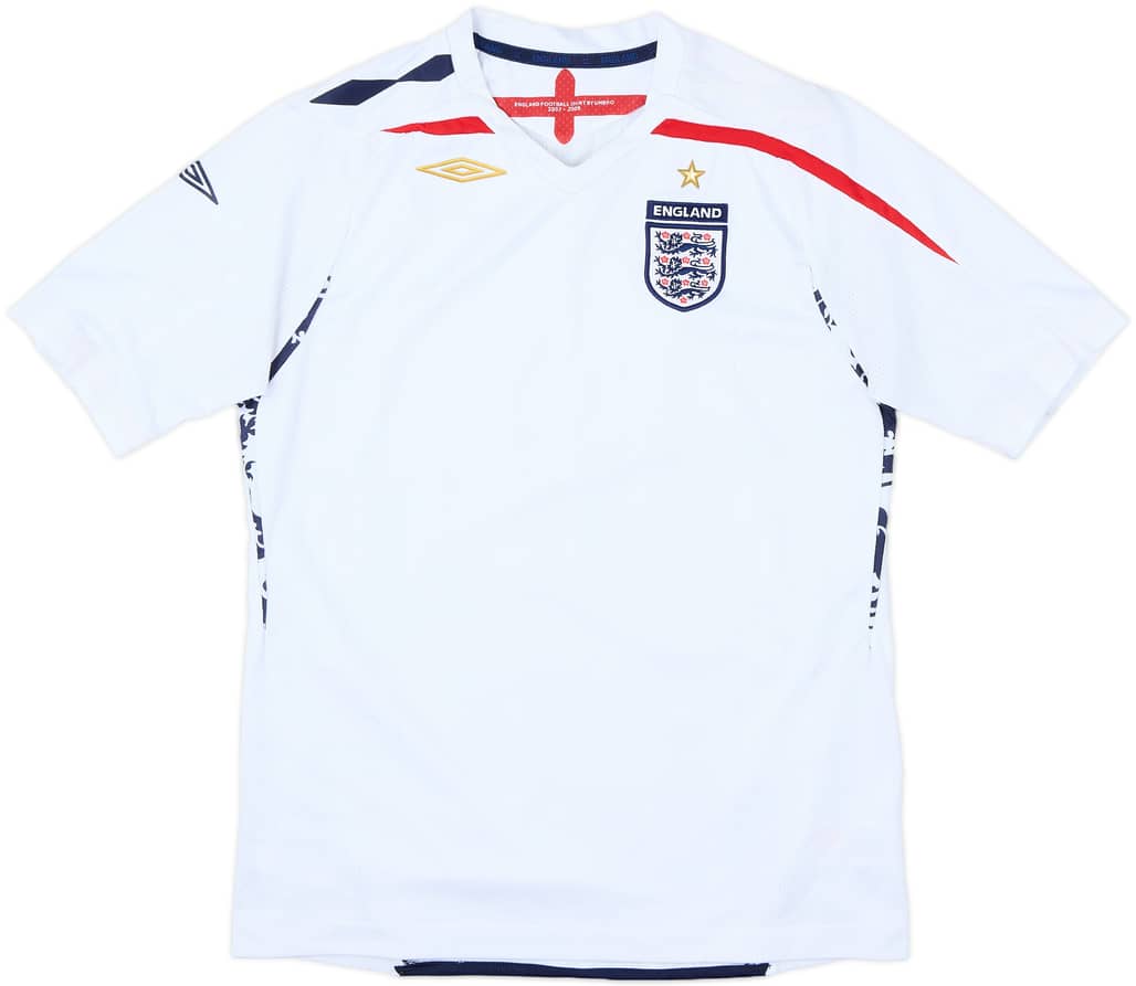 2007-09 England Home Shirt - 9/10 - (XL.Boys)