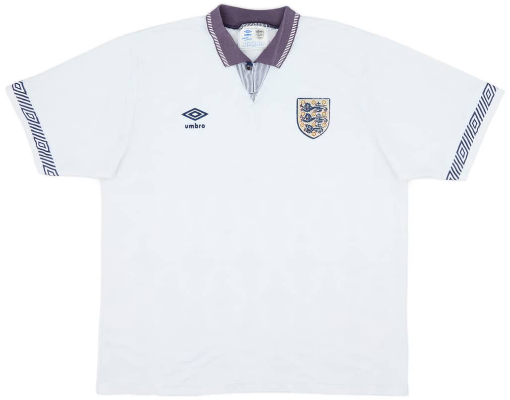 1990-92 England Home Shirt - 6/10 - (L)