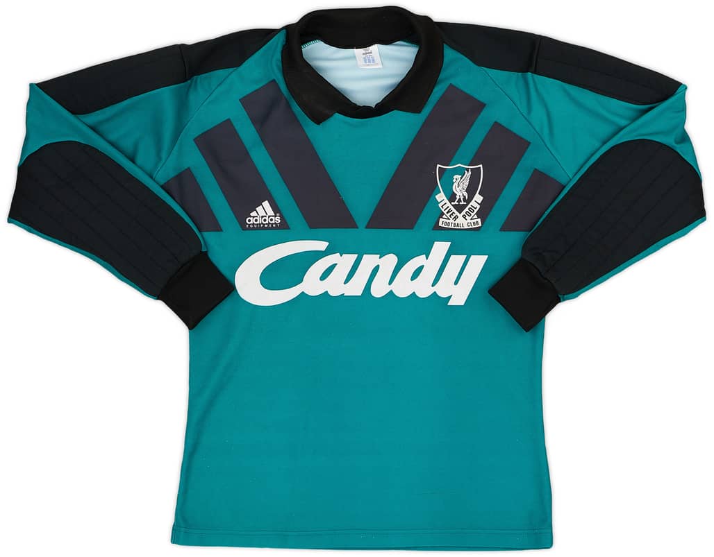 1991-92 Liverpool GK Shirt - 8/10 - (S)