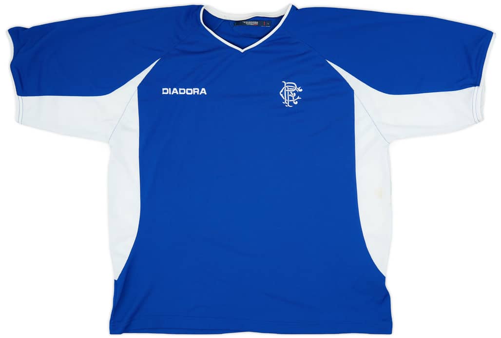 2003-04 Rangers Diadora Training Shirt - 9/10 - (L)