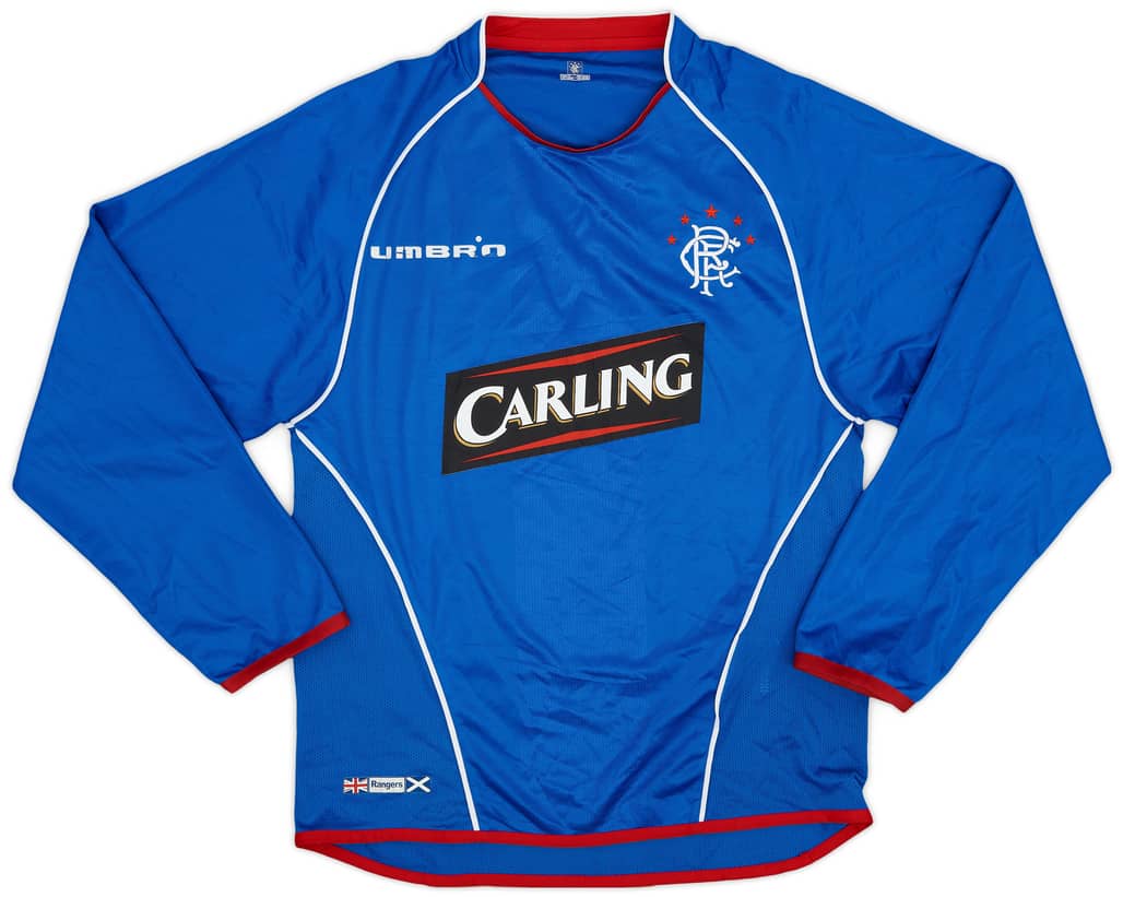 2005-06 Rangers Home L/S Shirt - 5/10 - (S)