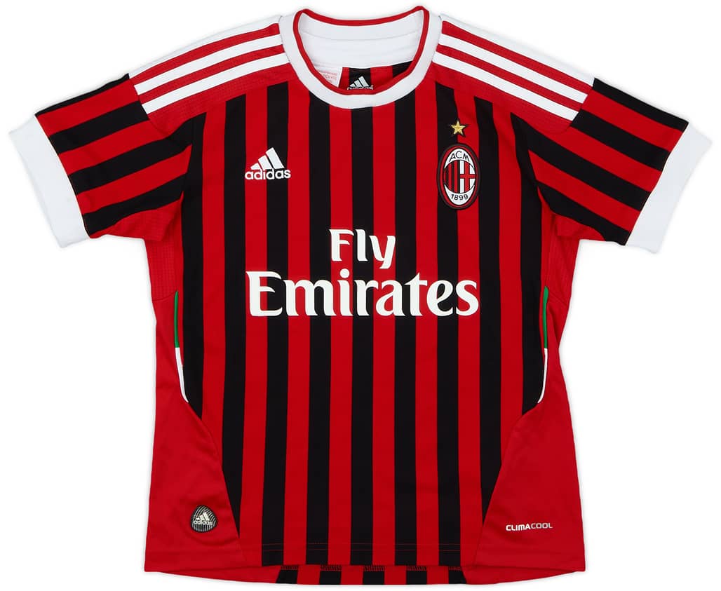 2011-12 AC Milan Home Shirt - 7/10 - (S.Boys)