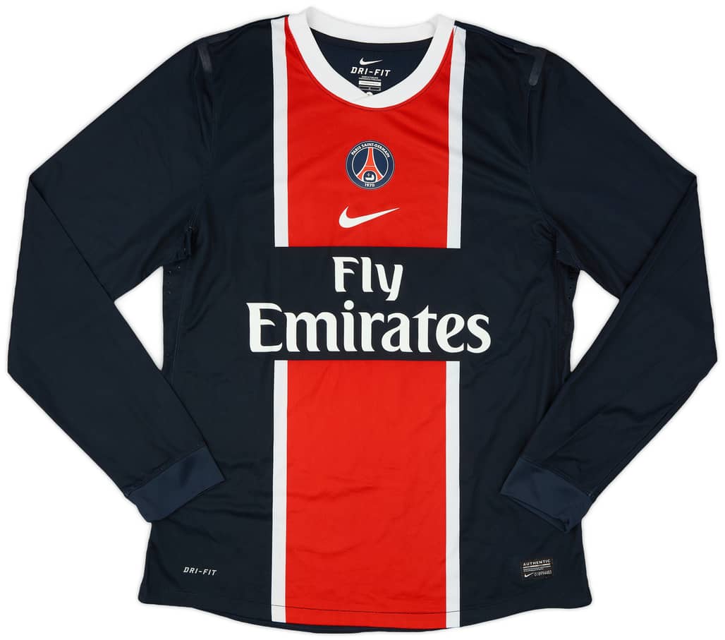 2011-12 Paris Saint-Germain Player Issue Home L/S Shirt - 9/10 - (L)