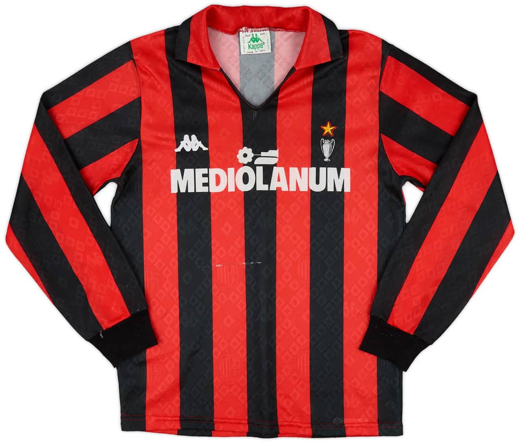 1988-89 AC Milan Home L/S Shirt - 6/10 - (M)