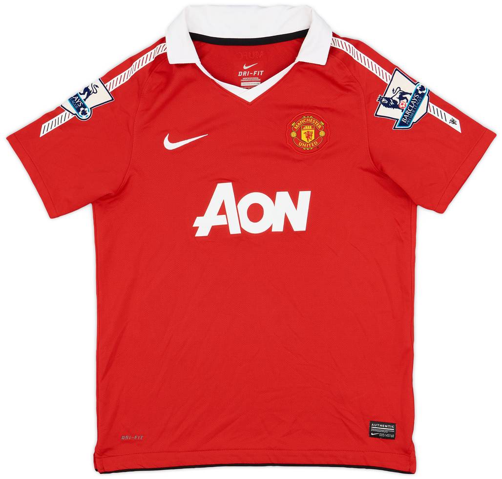 2010-11 Manchester United Home Shirt - 9/10 - (L.Boys)