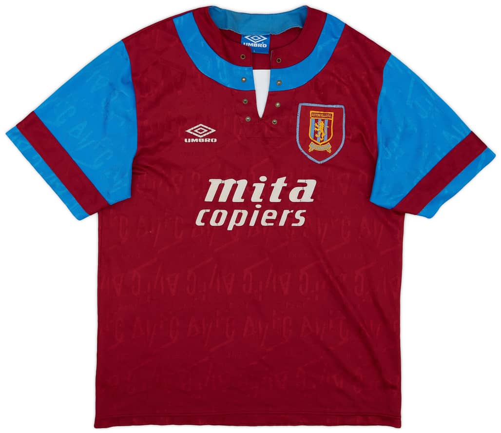 1992-93 Aston Villa Home Shirt - 6/10 - (L)