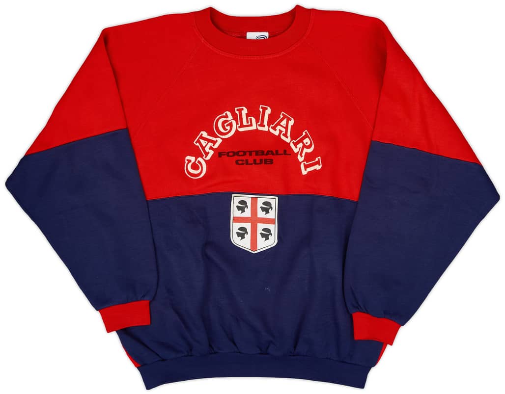 1990-91 Cagliari Le Felpe Dei Grandi Club Sweat Top - 8/10 - (L)