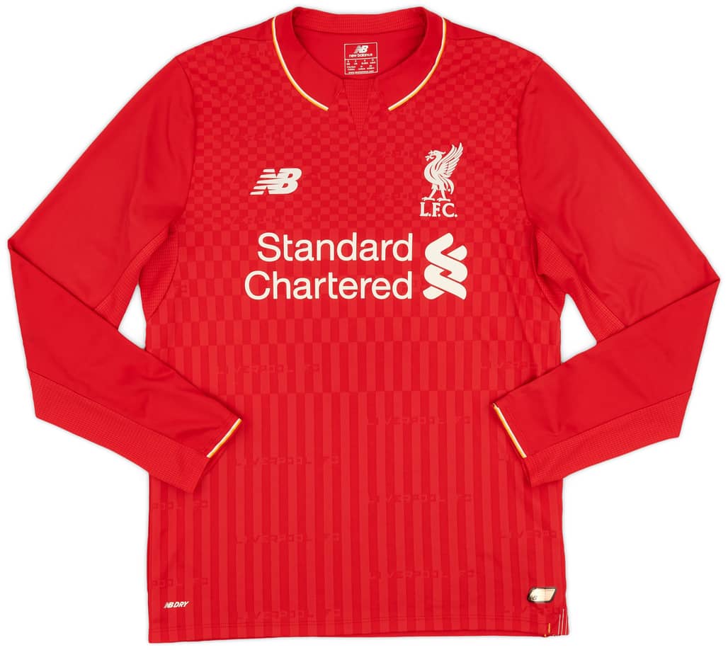 2015-16 Liverpool Home L/S Shirt - 8/10 - (S)