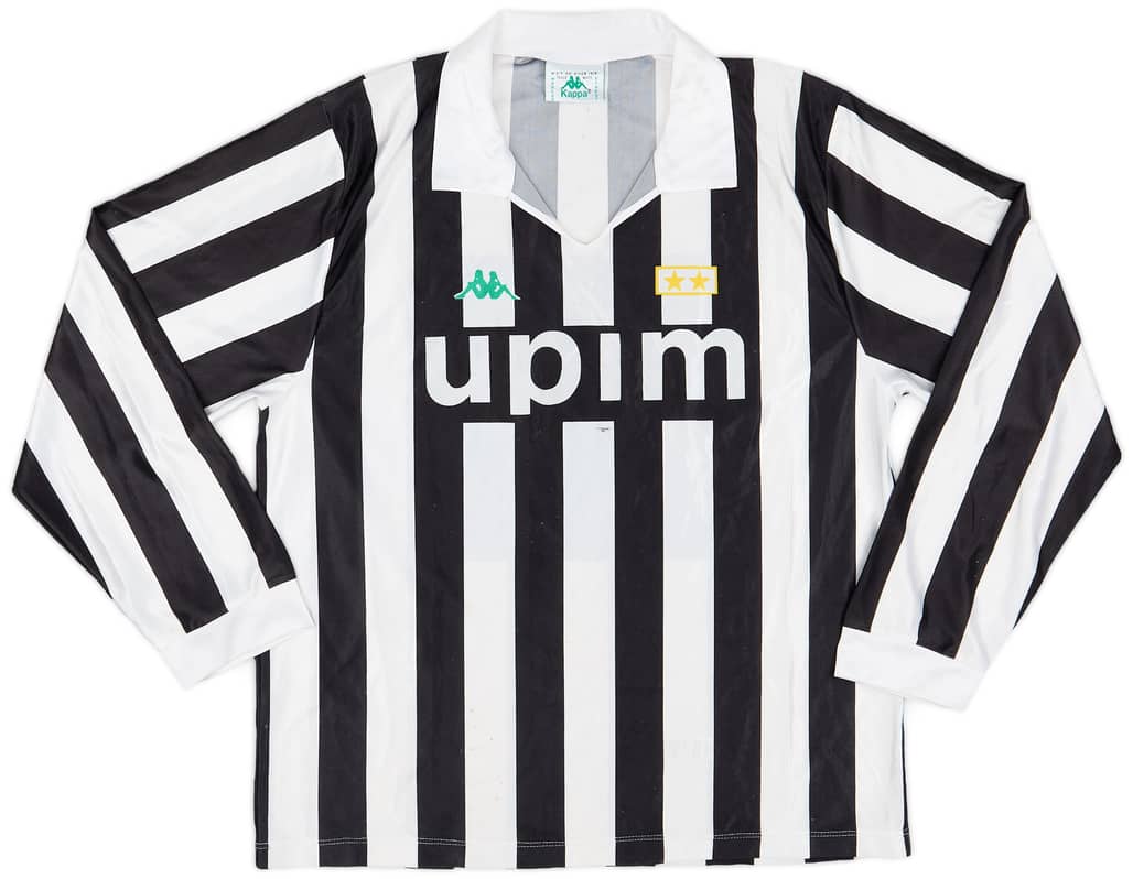 1991-92 Juventus Basic Home L/S Shirt - 5/10 - (L.Boys)