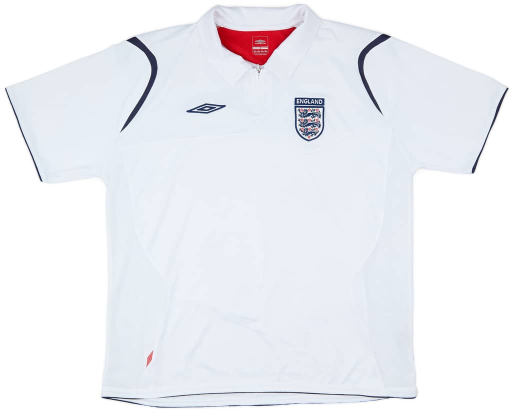 2006-07 England Umbro 1/4 Zip Training Shirt - 8/10 - (XL)
