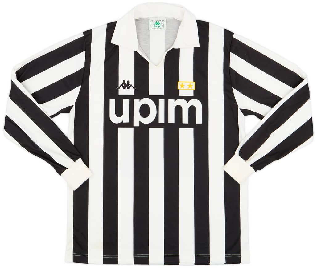 1989-90 Juventus Basic Home L/S Shirt - 9/10 - (L)
