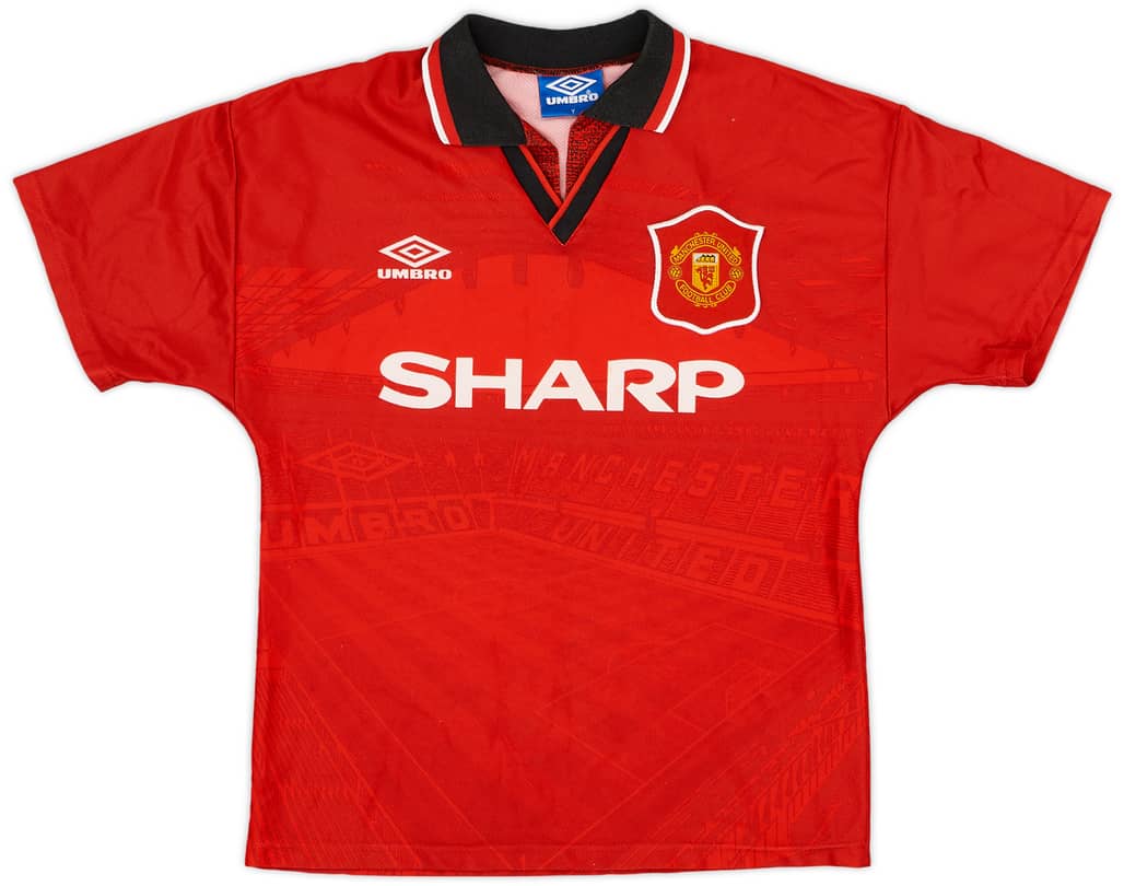 1994-96 Manchester United Home Shirt - 6/10 - (Y)