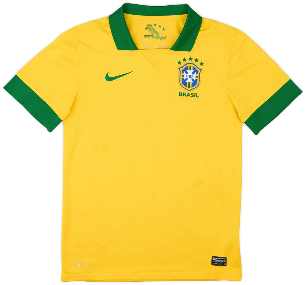 2013 Brazil Home Shirt - 6/10 - (S)