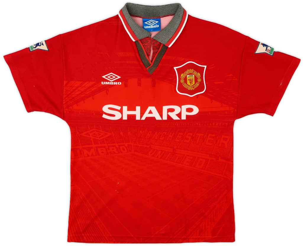 1994-96 Manchester United Home Shirt - 5/10 - (Y)