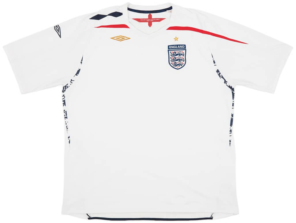 2007-09 England Home Shirt - 8/10 - (3XL)