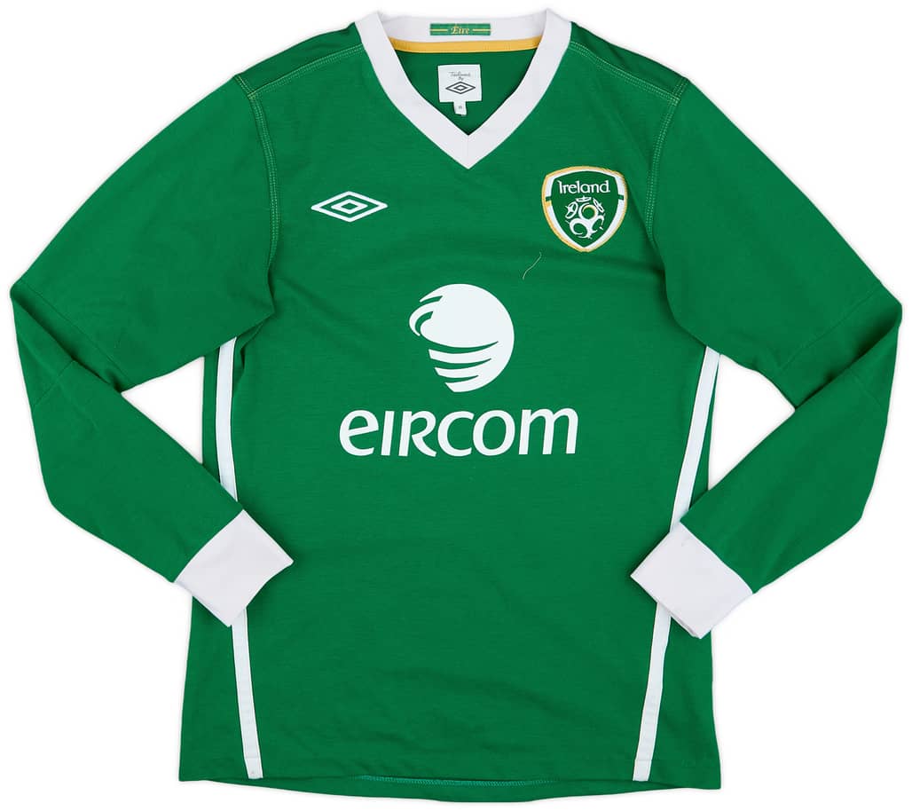 2010-11 Ireland Home L/S Shirt - 8/10 - (S)