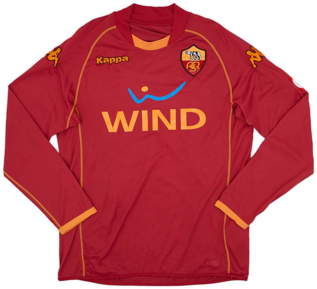 2008-09 Roma Home L/S Shirt - 5/10 - (XXL)