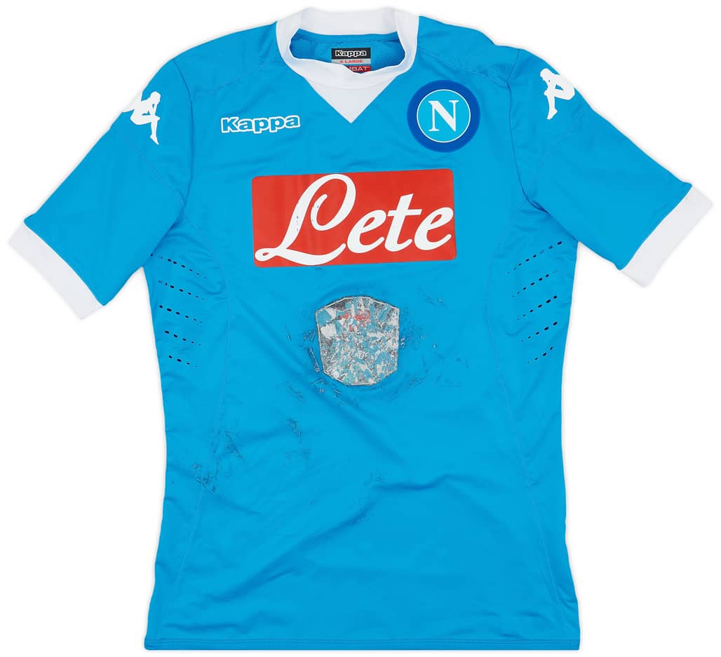 2015-16 Napoli Authentic Home Shirt - 4/10 - (XL)