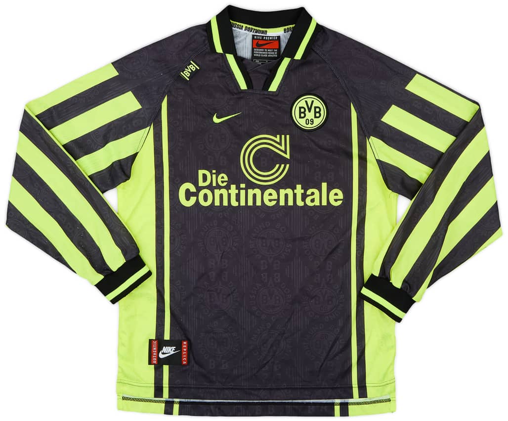1996-97 Borussia Dortmund Away L/S Shirt - 8/10 - (XL.Boys)