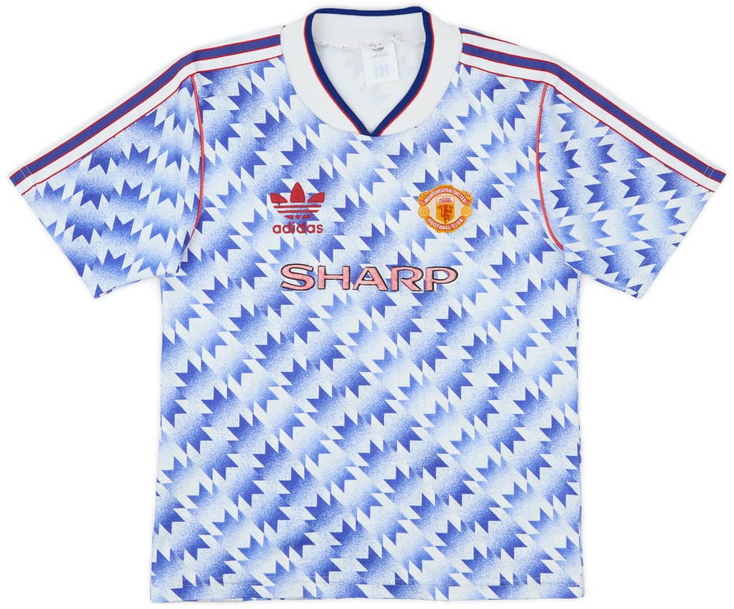 1990-92 Manchester United Away Shirt - 8/10 - (M.Boys)