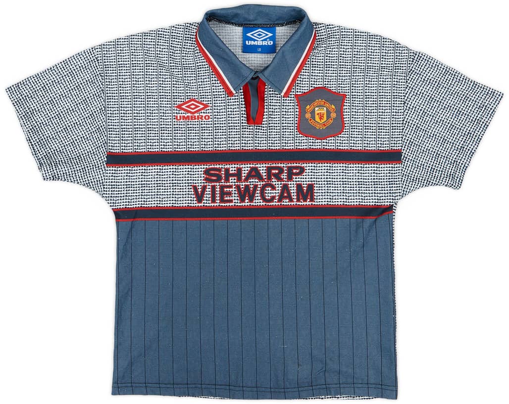 1995-96 Manchester United Away Shirt - 8/10 - (L.Boys)