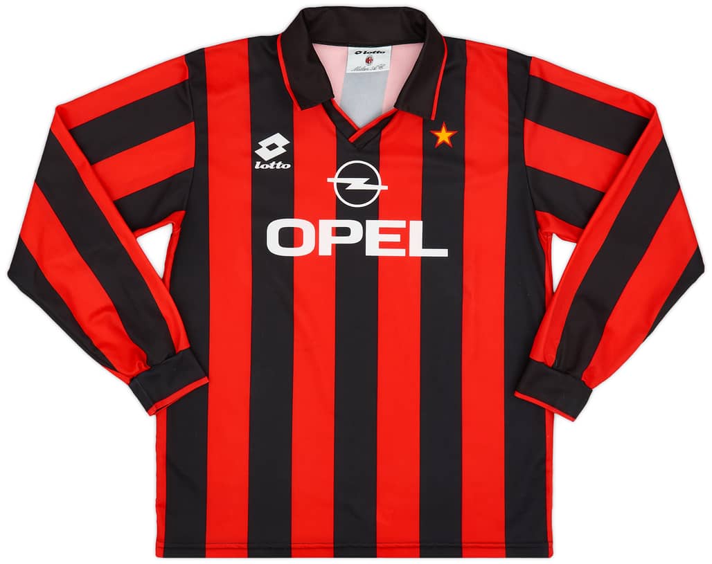 1994-95 AC Milan Home L/S Shirt - 9/10 - (S)