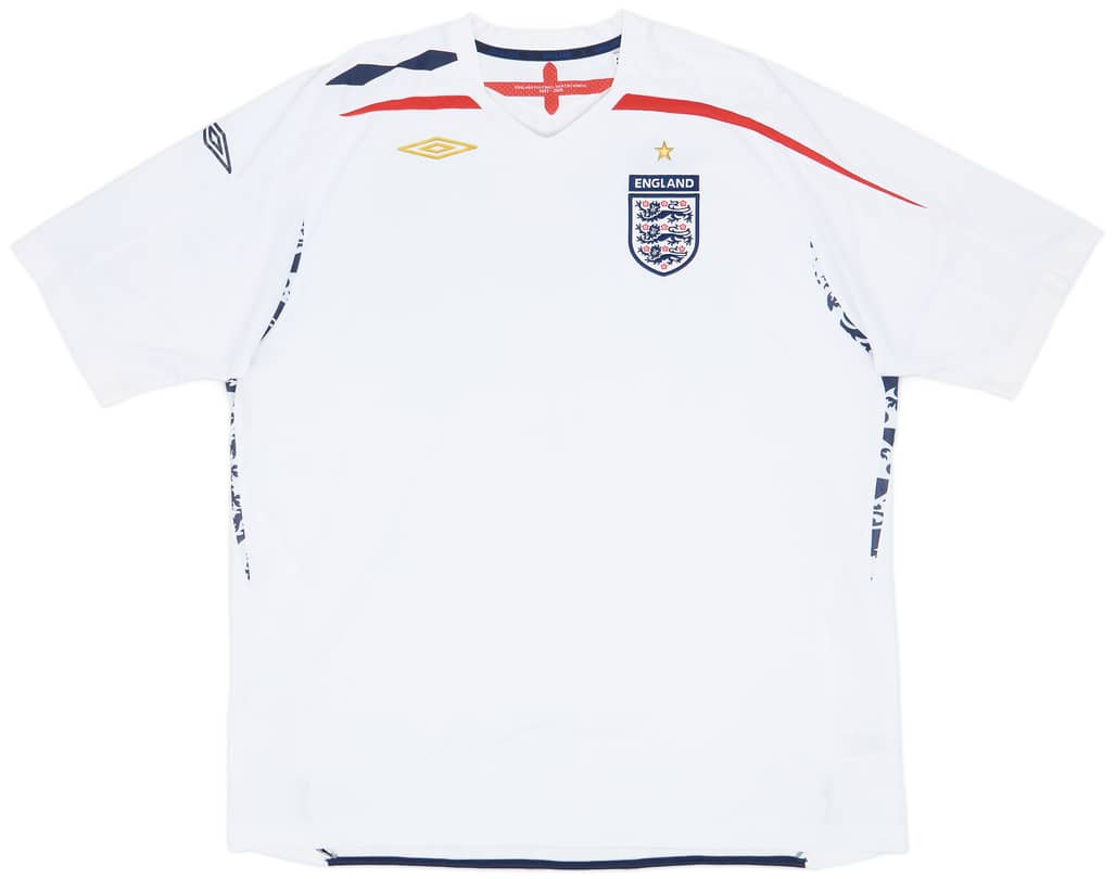 2007-09 England Home Shirt - 8/10 - (3XL)