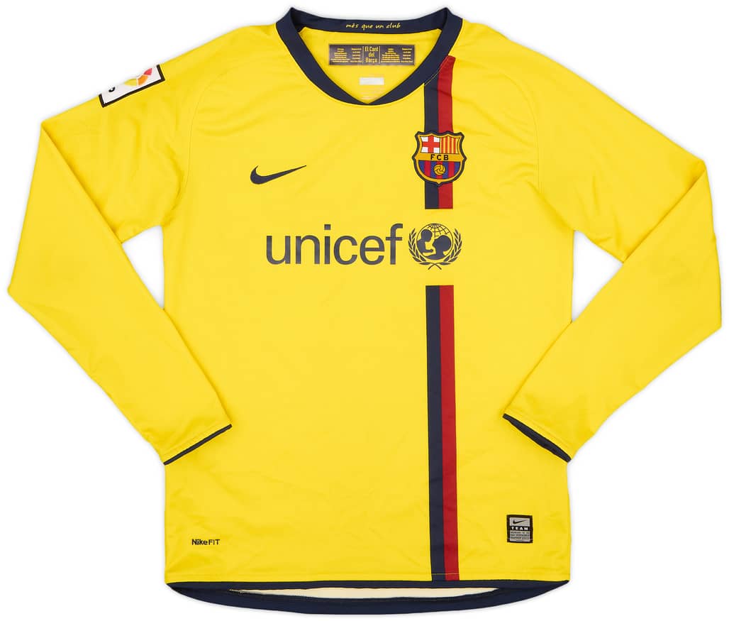 2008-10 Barcelona Away L/S Shirt - 7/10 - (L.Boys)