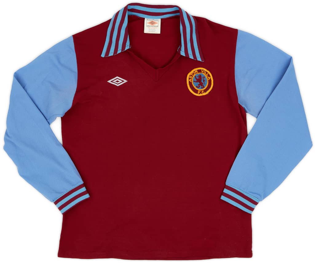 1976-81 Aston Villa Home L/S Shirt - 8/10 - (M)